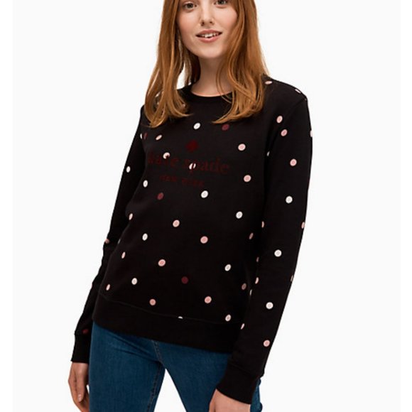 kate spade Sweaters - kate spade bakery dot logo sweatshirt size m nwot